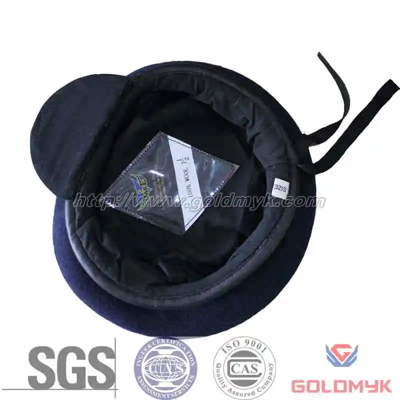 
100% wool black cheap military beret 