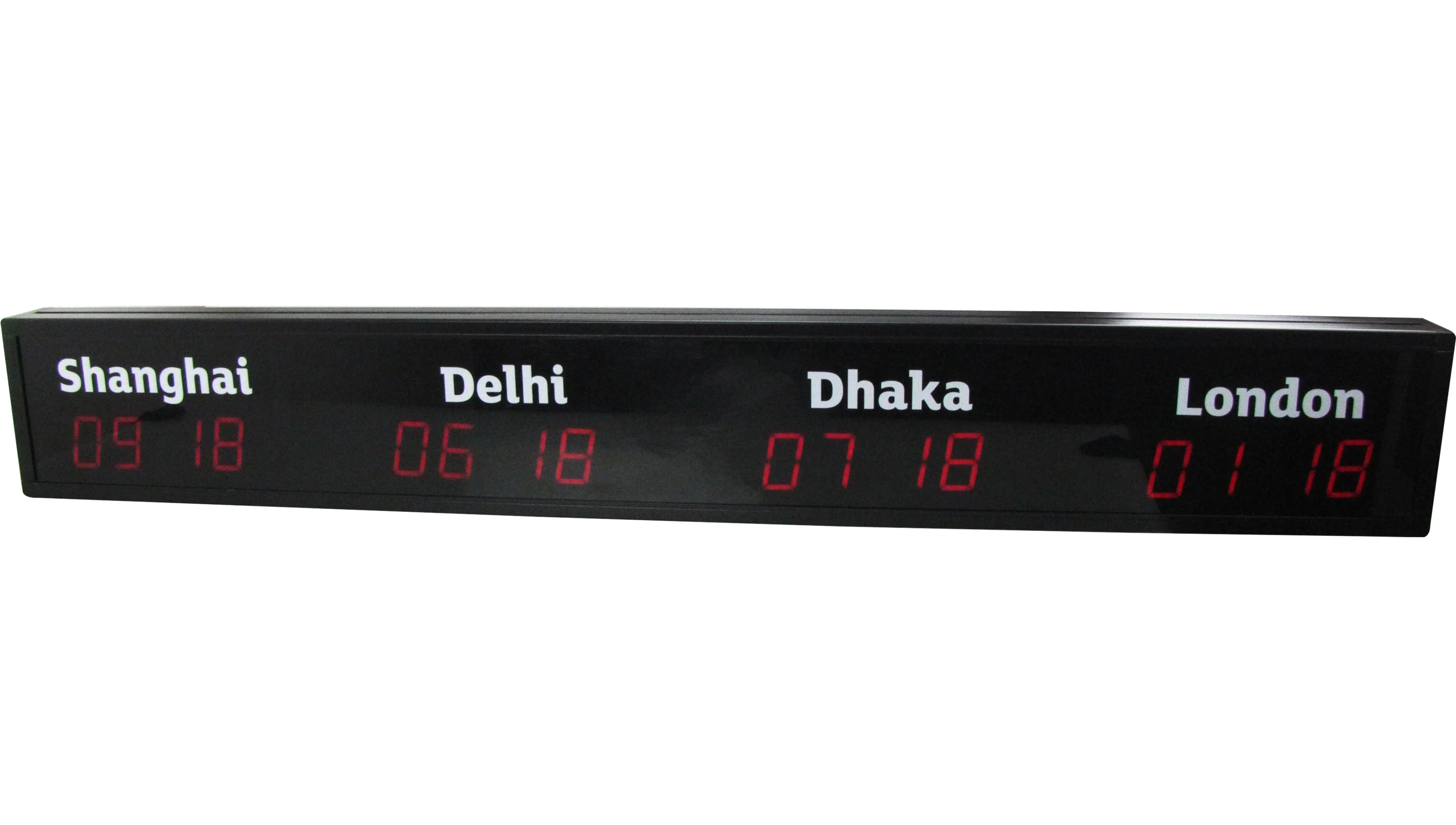 Ganxin Customizable World Time Zone Wall Led Digital Display World