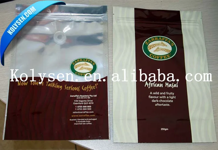 cheap Foil Alumination plastic 250g coffee bean bag