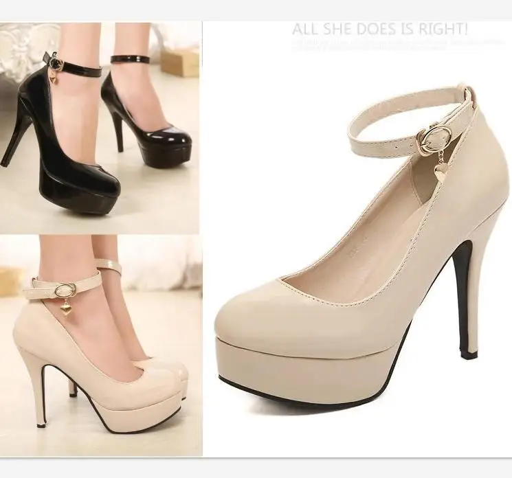 nude closed toe ankle strap heels