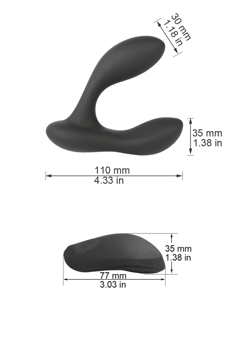 Medical Grade Silicone Testicles Prostate Massage Male / female Anal Plug Vibrate Massager with Remote Control