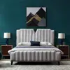 Modern Bedroom Furniture Upholstered HIgh Class Leather King Size Bed
