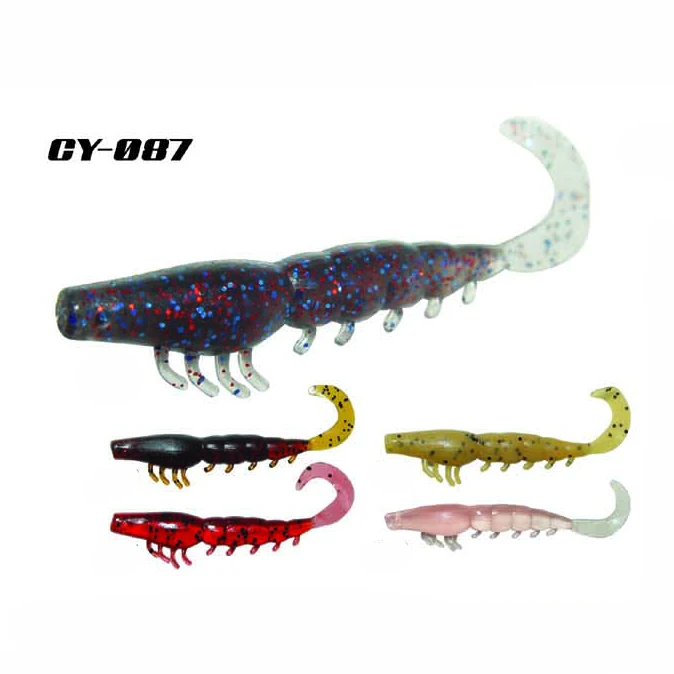 

good price shrimp shape soft plastic artificial fishing lures bait