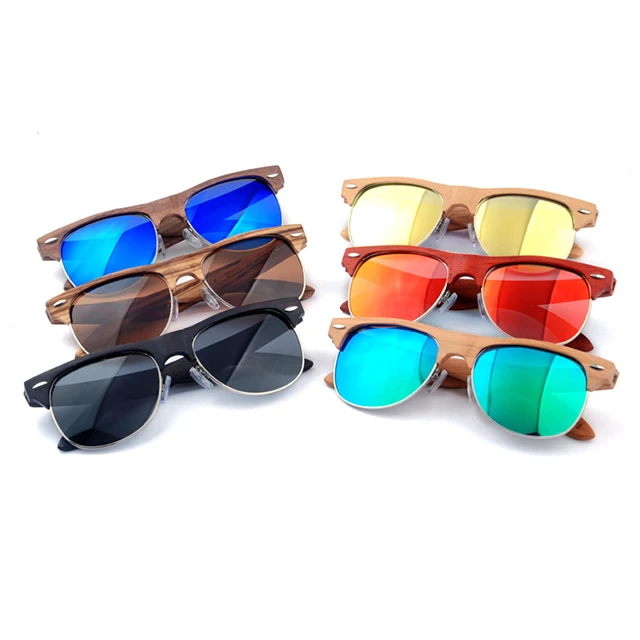 

DLK3032 Color Mirror Men Polarized Wood Sunglasses Women