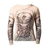 high quality new style slim fit long sleeve shirts with tattoo pattern