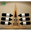 Triangle natural bammboo countertop wine bottle display storage rack holder
