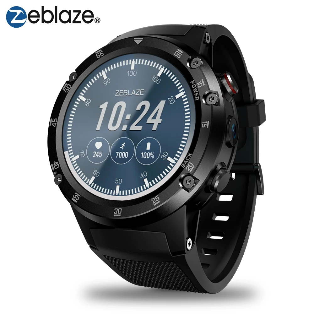 

Global Bands 4G SmartWatch Zeblaze THOR 4 Plus Heart Rate Monitor GPS Message Reminder 1GB+16GB 5.0MP Android 7.1 Smart Watch, N/a