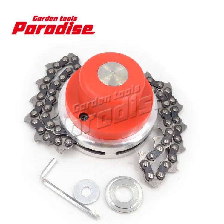Chain Trimmer Head With Big Power Saw Chain Washer Adaptor For Brush