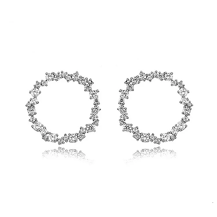 

Saintdragon jewelry new 2017 latest gold earring designs fashion s925 silver earring with zircon