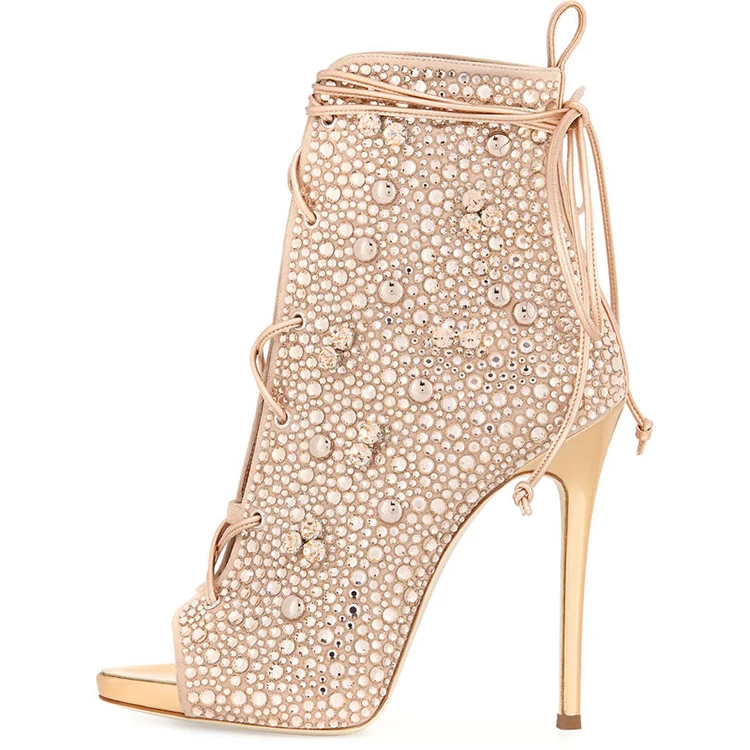 Baffoloo Women's Diamond Styles Lace Up Glitter Seychelles