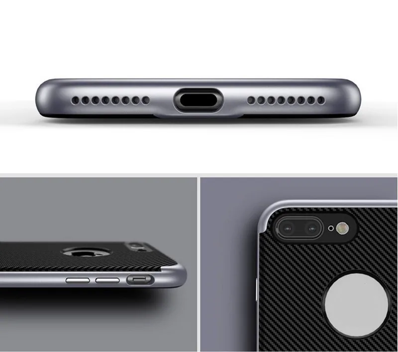Hot Sale 2016 Ultra Thin Carbon Design phone case for IPhone 7 7 Plus Armor rugged cover for IPhone 7 PLus case