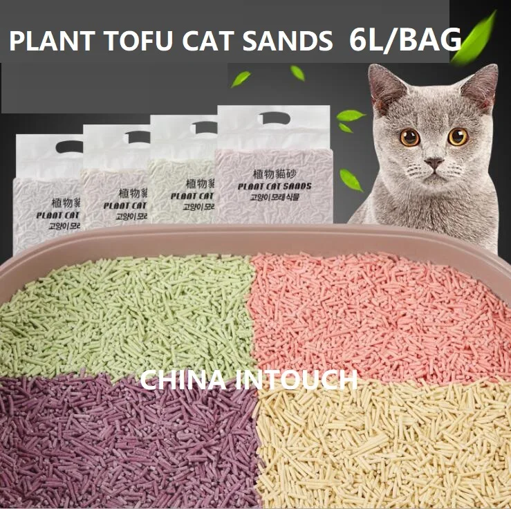 

PLANT TOFU CAT SANDS 6L/BAG Natural eco friendly tofu cat litter 2.5KG