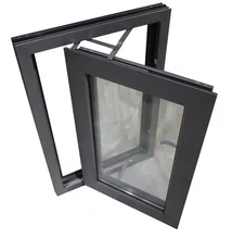 Оптовая продажа низкая цена индивидуальный заказ одно распашное окно двойной стекло алюминиевое окно с насекомое экран для дома