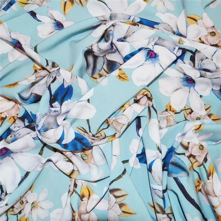 
China new design 100% polyester peach skin printed microfiber fabric stock lot in rolls 