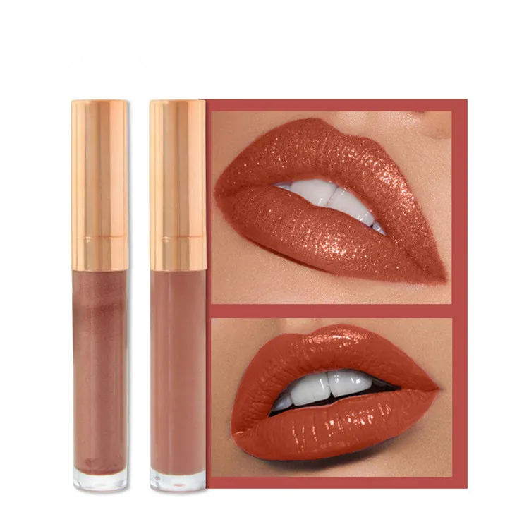 

Private Label Lip Glaze 6 Colors Nude Moisture Matte Lipgloss & Clear Shiny Lip Gloss Long Lasting Liquid Lipstick