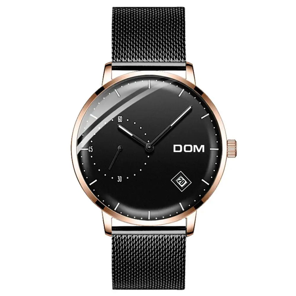 Custom brand mens watches Genuine Leather strap minimalist luxury sport watch