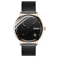 

Custom brand mens watches Genuine Leather strap minimalist luxury sport watch