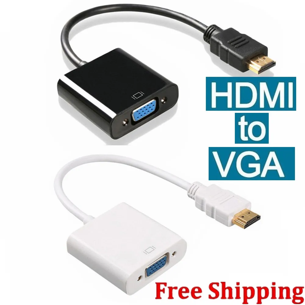 

HDMI to VGA Adapter Converter HDMI Cable Support Full HD 1080P HDTV HDMI Male to VGA Female For PC Laptop hdmi2vga