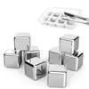 2019 Hot selling stainless steel BPA free reusable ice cubes for wine whiskey with tongs rocks keep your drink cold longe