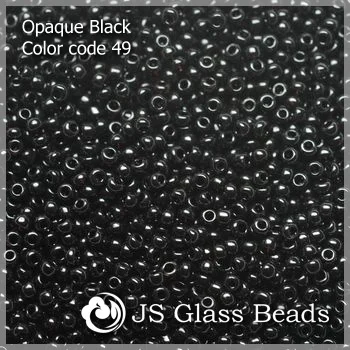 
High Quality Fashion JS Glass Seed Beads - 49# 13/0 Opague Black Rocailles Beads For Garment & Jewelry 