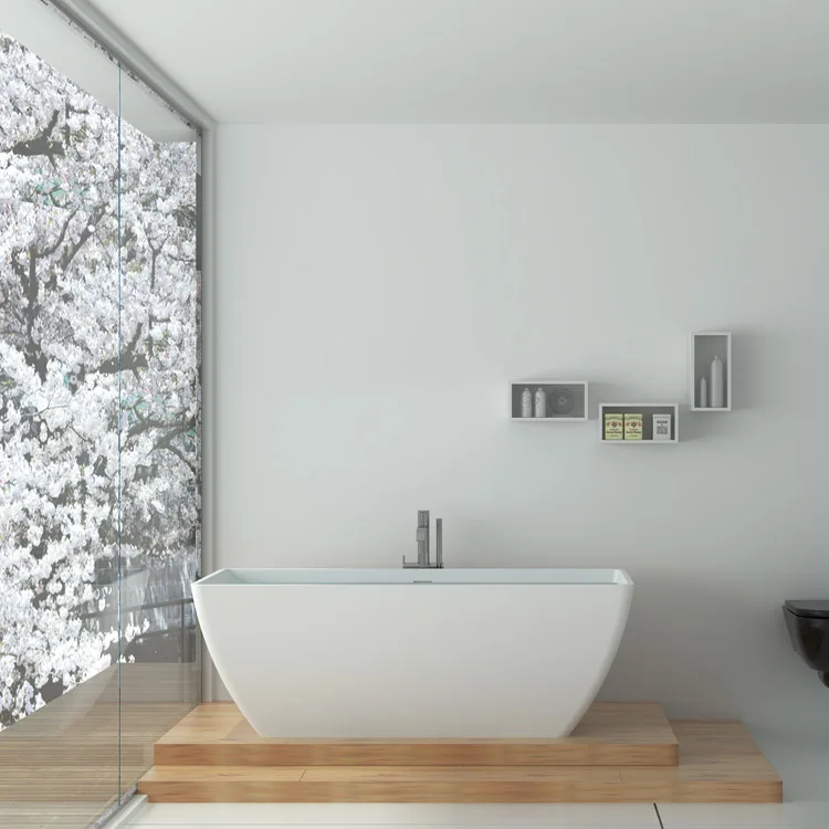 Sm8641 Modern Design Limestone Bath Luxury Composite Resin Stone