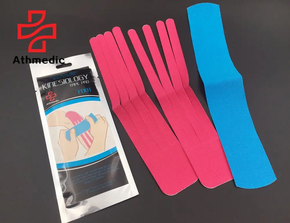 

2021 Athmedic cure customized shape premium Cotton Kinesiology Strip New Coming muscle tape kinesiology tape patch
