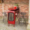 Esschert Design Tractor shape industrial heritage side table/Metal hammered bar table and coffee table