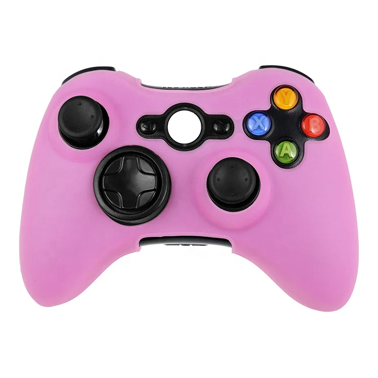 

Silicone Case Skin Grip Gel Rubber Cover Protector Protective For Xbox 360 Slim Controller, Pink