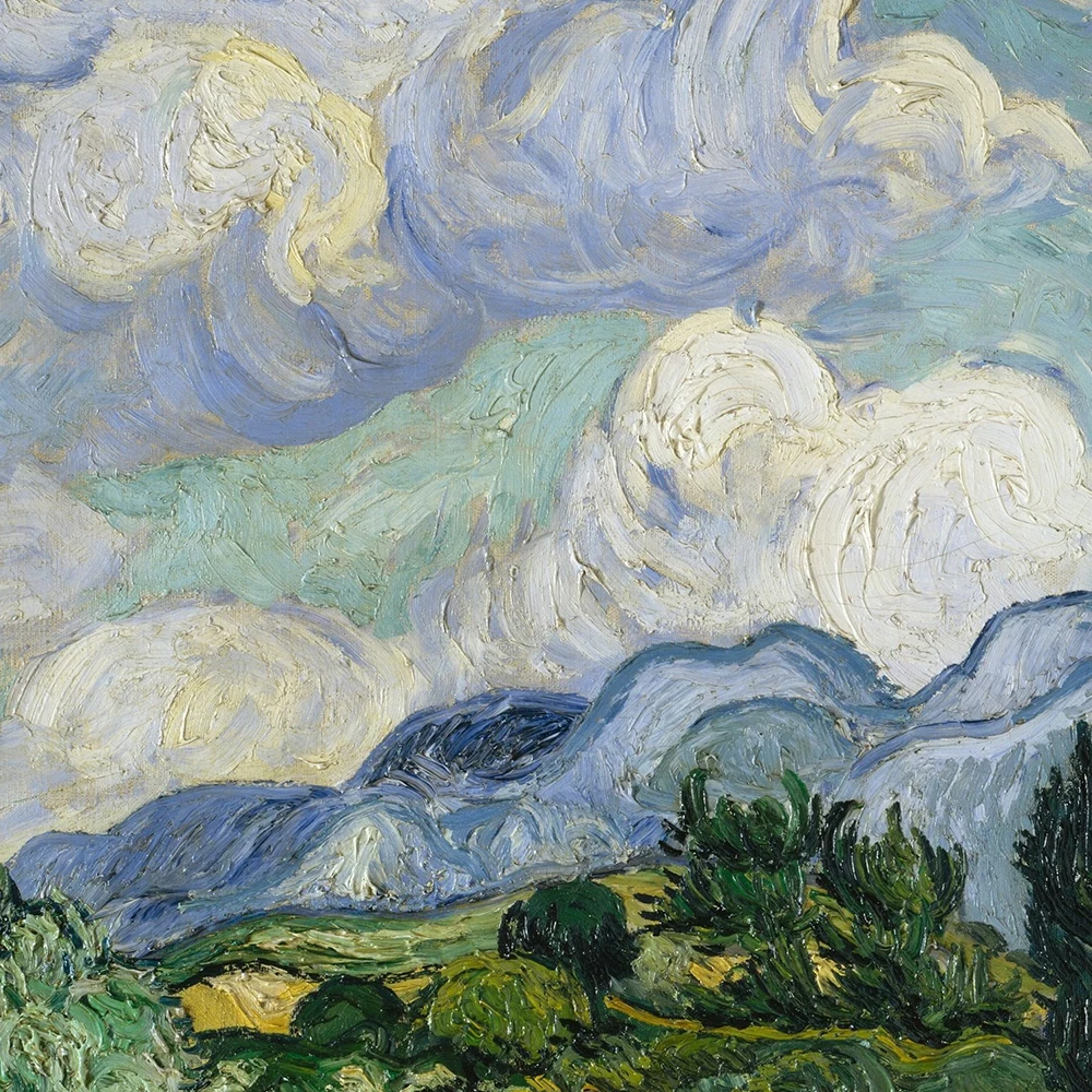 Champ De BlÃ© CyprÃ¨s Toile Abstraite Art Van Gogh Reproduction Peintures