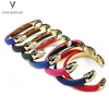 Various colours Shagreen Stingray flat Leather Bracelet Cuff