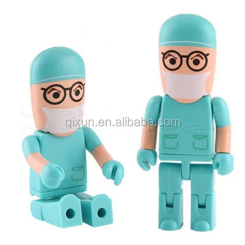 1/32/64/128/256/512MB 1/2/4/8/16/32/64/128GB cartoon character doctor shape promotional gift cheap usb flash drive - ANKUX.COM