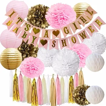 Birthday Decoration Kits Baby Shower It Is A Girl Banner Set For