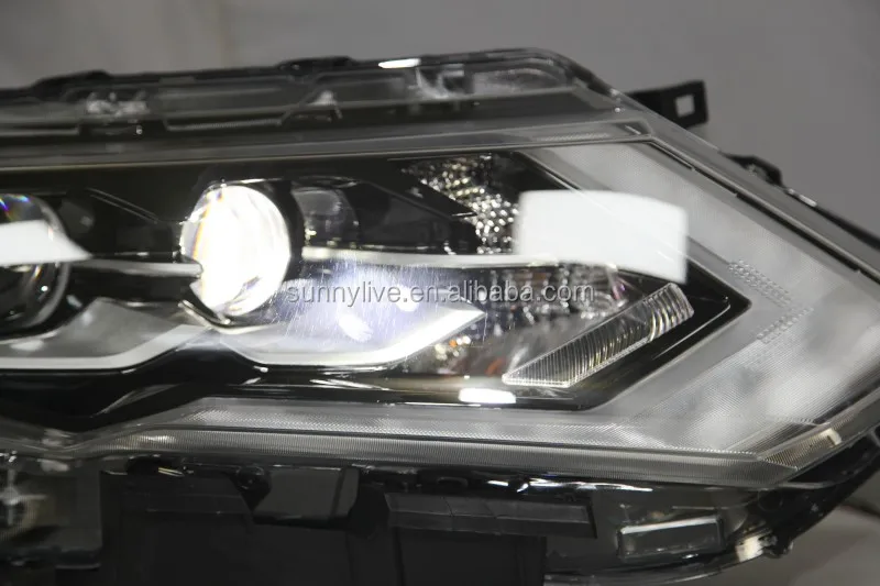 For NISSAN X-Trail Rogue LED Head Light 2017 Year Black Housing LD