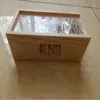 Acrylic lid bambootea box with slide top