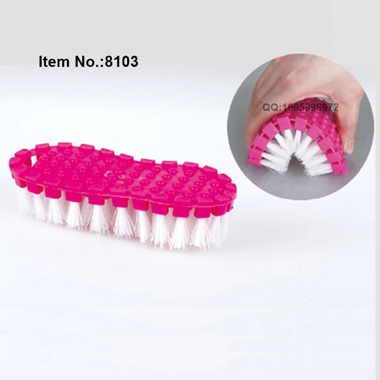 
soft bristle plastic flexible scrub brush 