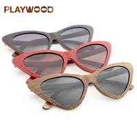 

Eco Friendly CE Approved Bamboo Wooden Sunglasses Polarized UV400 Cat Eye Sunglasses