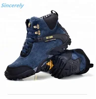 

wholesale OEM lace up anti slip outdoor sport climbing trekking hiking leather ankle boots men shoes