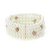 AAA grade classic acrylic pearl bead bracelet multi rows mixed with stone ball daily wear bracelet for women