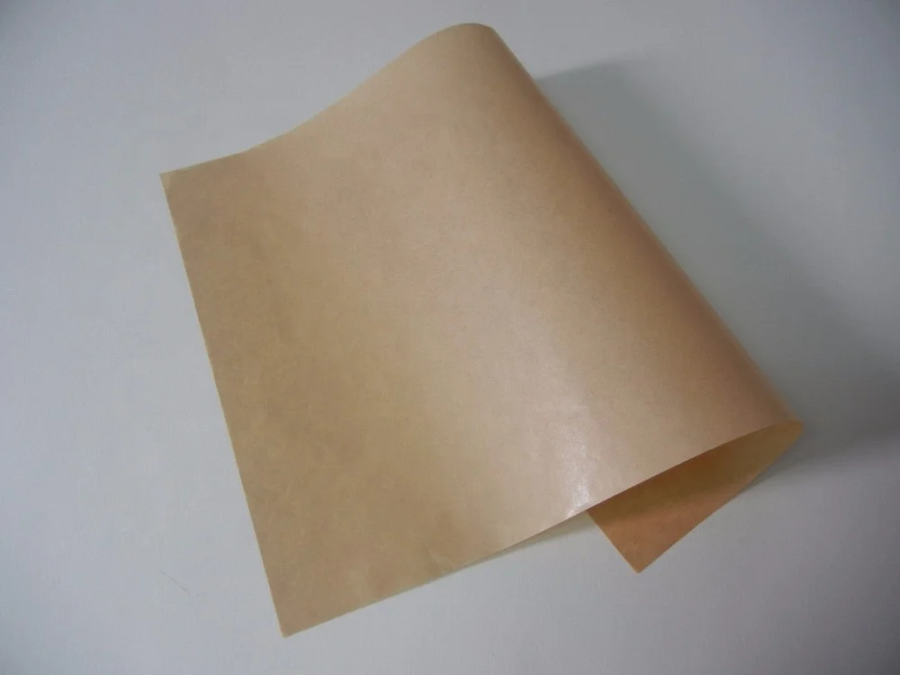 
Top quality non-stick double sided food grade brown silicone grease proof paper 