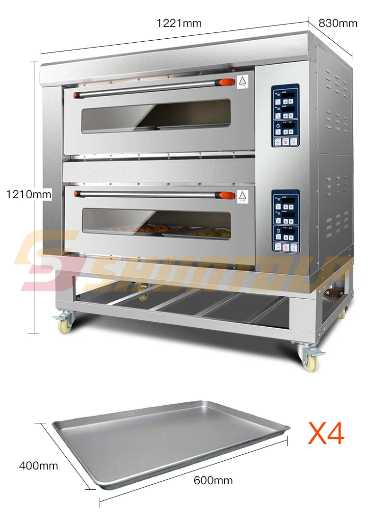 Electric 2 Decks 4 Trays Laguna Oven Commercial Biscuit Pastry Cookie Bakery Oven For Bread