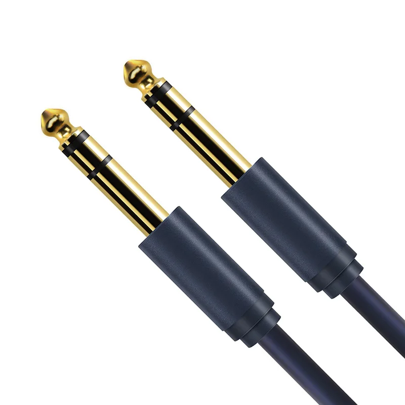 CABLETIME Aux Guitar Cable 6.35 Jack 6.35mm to 6.35mm Audio Cable 6.35mm Aux Cable for Stereo Guitar Mixer ,3m