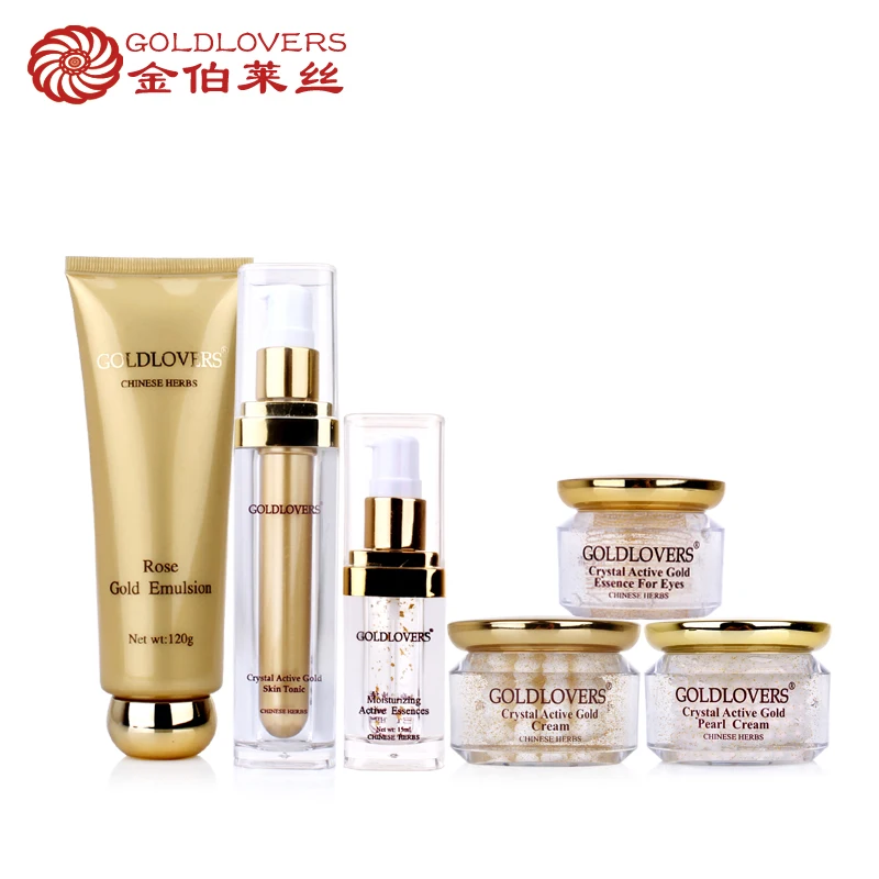 

Skin care set of 6pcs crystal active gold whitening and moisturizing OEM/ODM