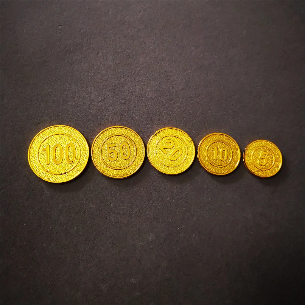 Electroplating plastic pirate treasure gold coins toy