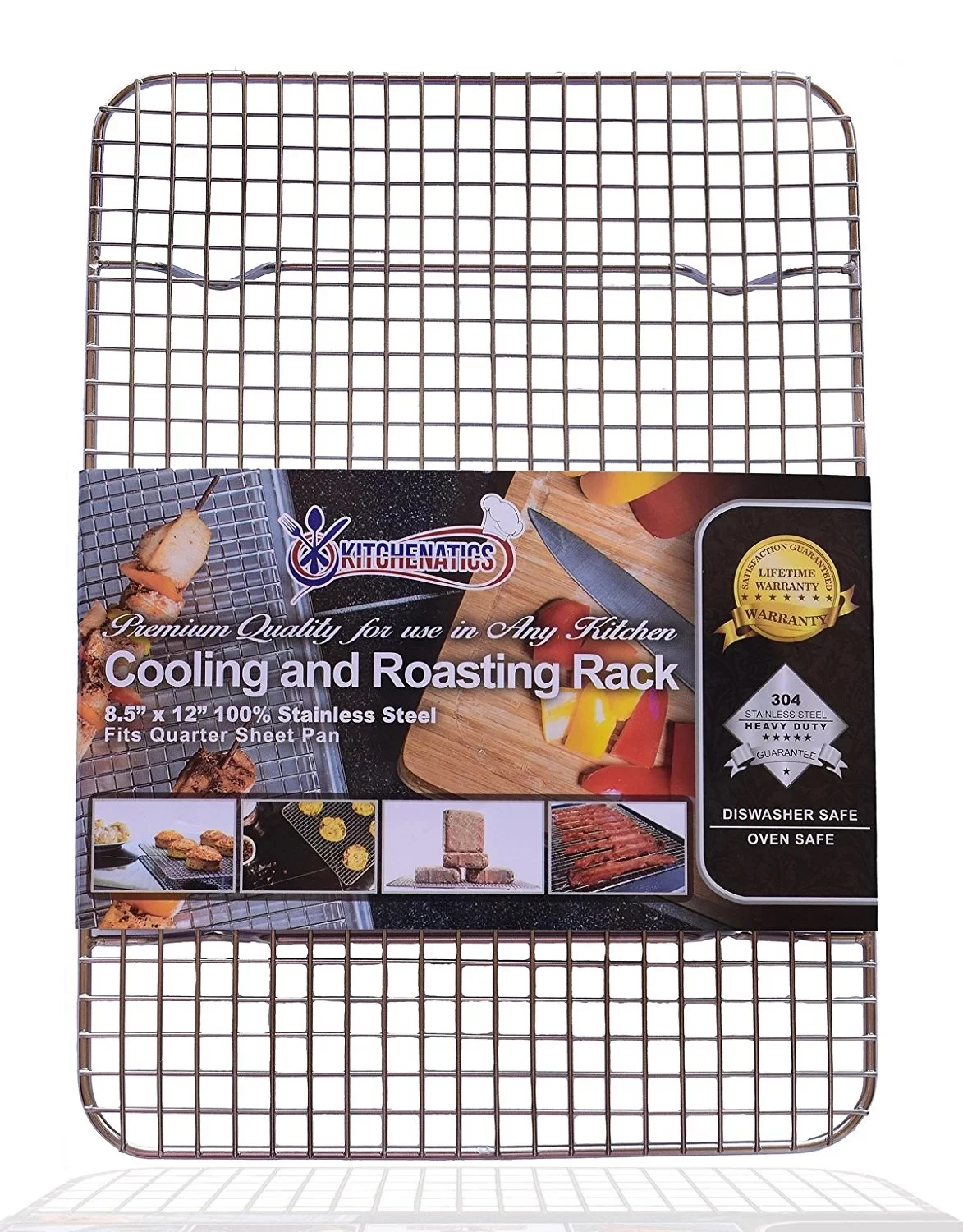 Stainless Steel Wire Cooling Rack For Baking Fits Half Sheet Pans Cool