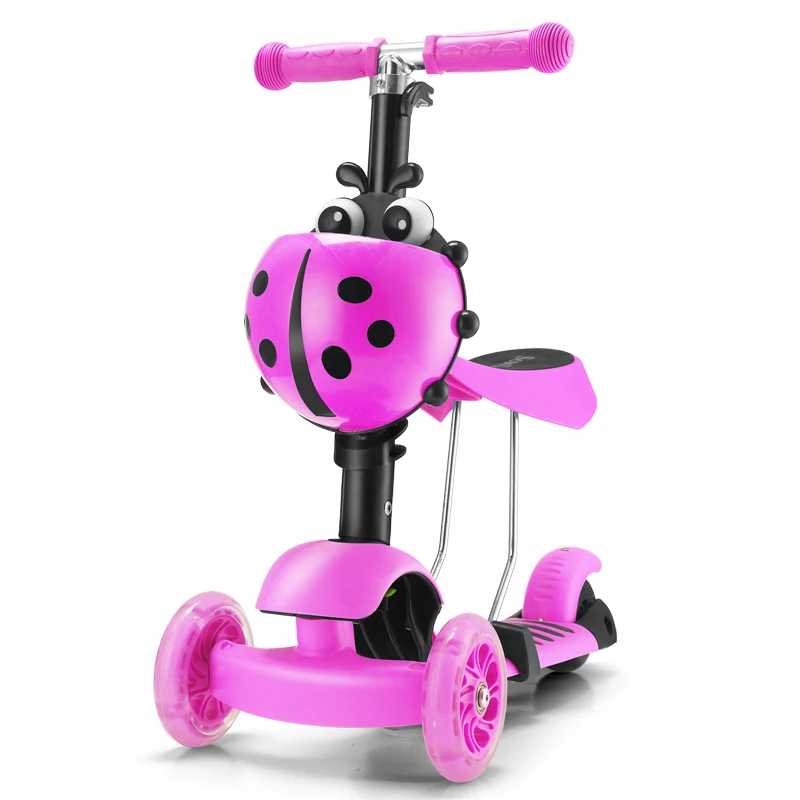 

New 3 IN 1 seat cheap flashing wheels kids kick scooter for sale