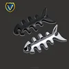 customized fish shape car bumper modification 3d logo sticker car emblem