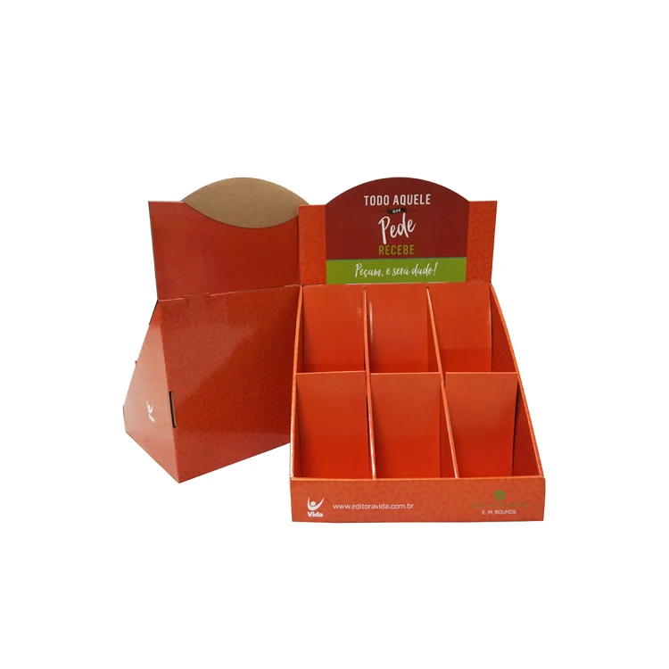 
2019 Hottest Sale Countertop paper notebook display ,cardboard book counter display 