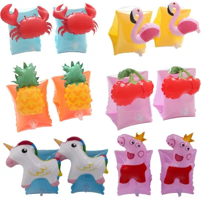 

Cartoon inflatable pool float kids swim arm bands one pair, Multi