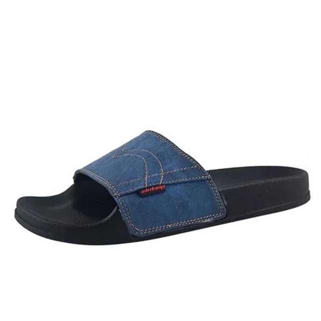 

Greatshoe jeans upper flat slide sandals custom,custom logo black slide sandals men,plain slide sandal custom logo, Requirement