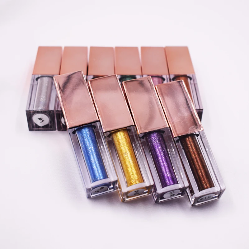 

Glitter Liquid Eyeshadow 10 Colors Long Lasting Waterproof Eye Shadow with Private Logo and low price, 10colors